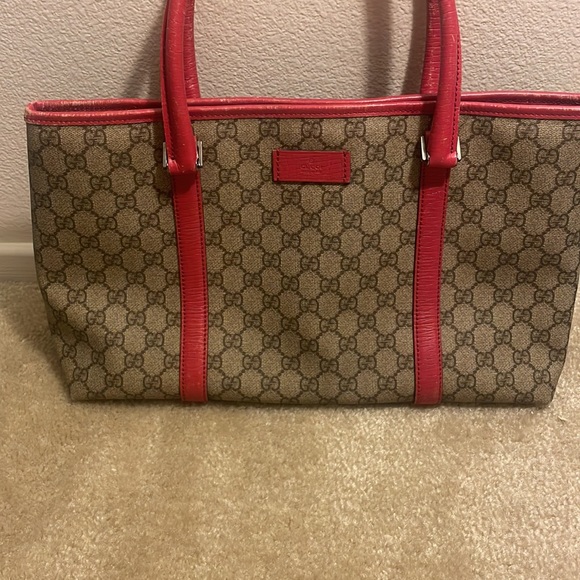 Hot Pink Gucci Coated Canvas Tote Purse Shoulder Bag - Picture 4 of 16